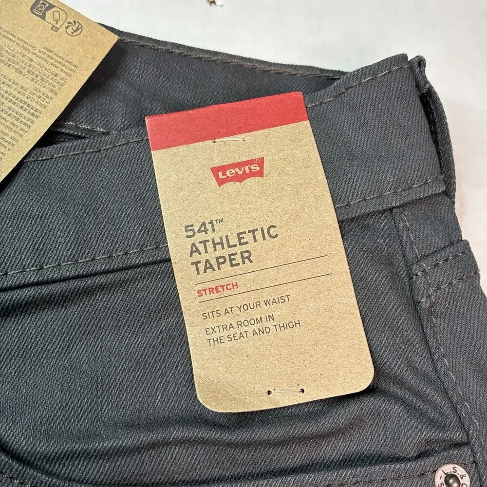 Levi's 541 Athletic Taper Jeans Men's Size 40x30 Gray Cotton Stretch Sits Waist